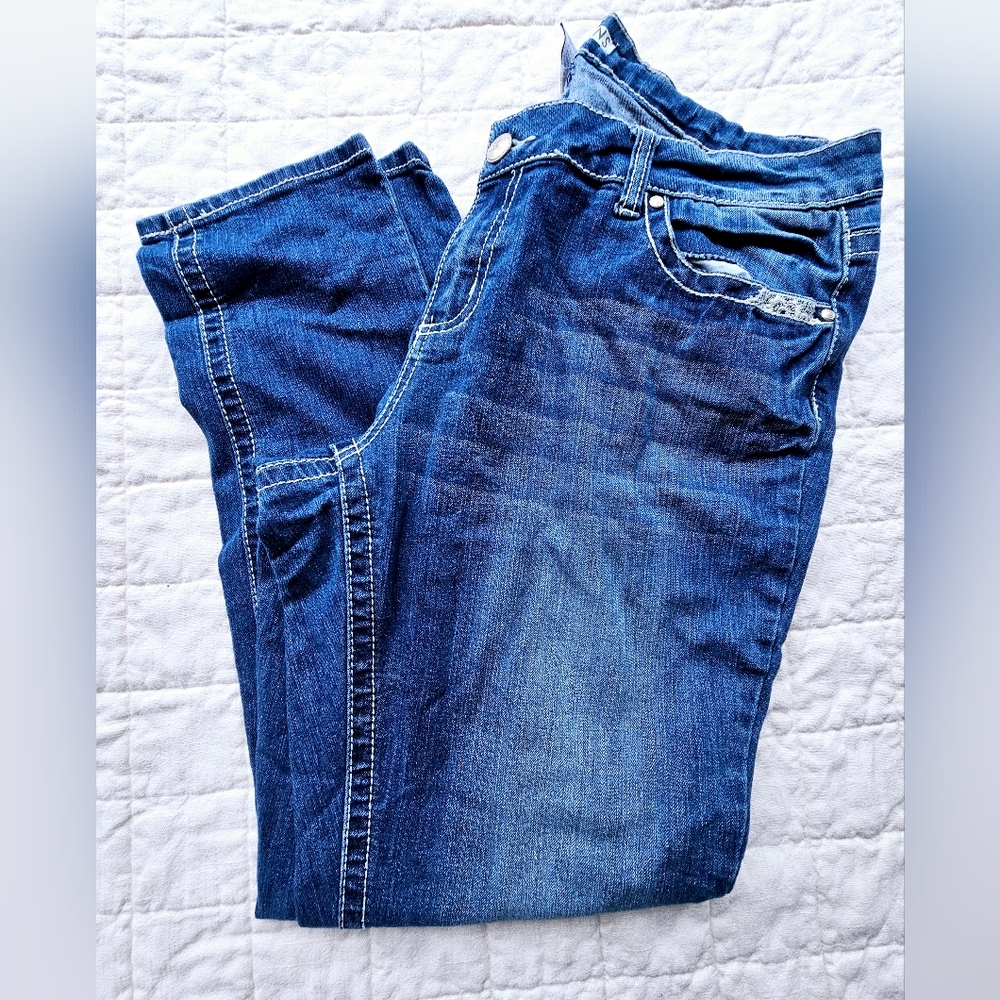 ZCO Embroidered Embellished Denim Skinny Sz. 18
